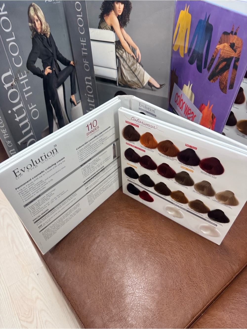 Professional Women’s Hair Color Shade Chart - Mixed Browns & Reds